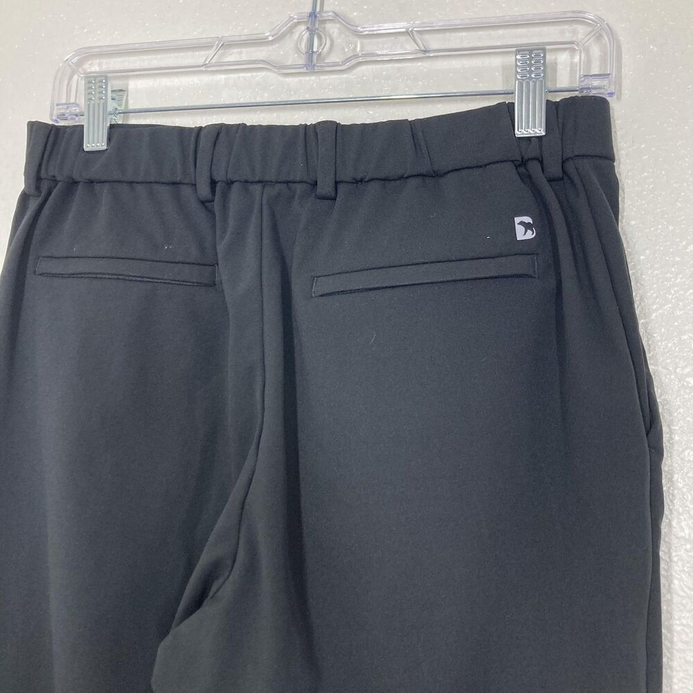 Bearbottom Pants Mens Medium Black Polyester Slim Fit Chino Elastic Waist Casual - Picture 10 of 12